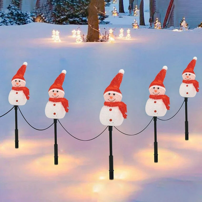 Frosty Glow™ Solar Snowman Light Set (5-Pack)